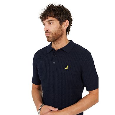 Brave Soul Mens Mysterio Knitted Polo Shirt