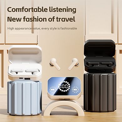Flip-Open TWS Wireless Earbuds - Bluetooth 5.3 In-Ear Earphones with LED Display, Long Battery Life