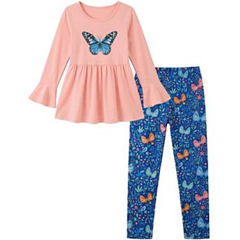 Arshiner Girls Piece Clothing Set Ruffle Hem Bell Sleeve Top And Leggings Fall Winter Outfits