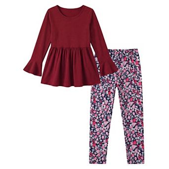 Arshiner Girls Piece Clothing Set Ruffle Hem Bell Sleeve Top And Leggings Fall Winter Outfits
