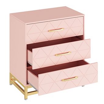 Modern Slim Tall 3-Drawer Dresser for Bedroom & Closet, Ample Storage Chest, Soft-Close Glides