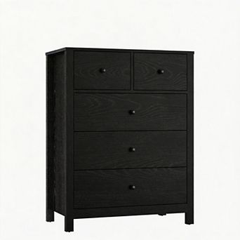 Natural Oak Dresser for Bedroom, 5 Drawer Dresser with Deep Drawers, for Kids Bedroom, Entryway