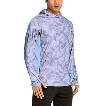 PINSPARK Mens UPF 50+ Long Sleeve Fishing Hoodie Mask Quick Dry UV Sun Protection Tops