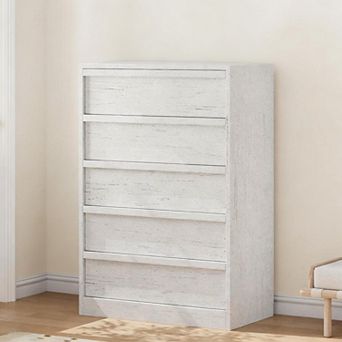 5-Dresser for Bedroom, Freestanding Drawer, Wooden Closet Chest Storage for Living Room