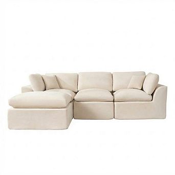 Modular sectional sofa, 110-inch foam compression, deep seat combination
