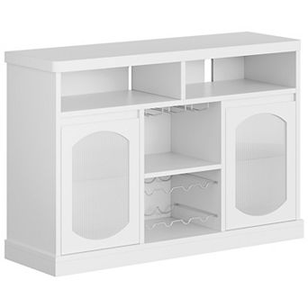 Coffee Cabinet, Bar Cabinet with 2 Glass Doors, Coffee Bar Cabinet, Wine Cabinet for Kitchen
