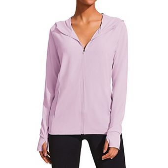 PINSPARK Womens Lightweight Zip Sun Jacket Outdoor Hiking Performance Tops with Pockets