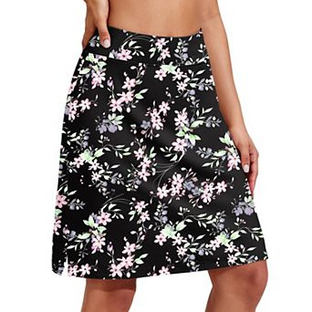 PINSPARK Womens 20 Inch Knee Length Stretch Athletic Golf Tennis Skorts with Pockets