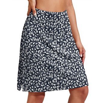 PINSPARK Womens 20 Inch Knee Length Stretch Athletic Golf Tennis Skorts with Pockets