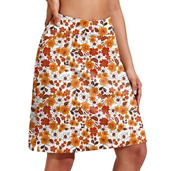 PINSPARK Womens 20 Inch Knee Length Stretch Athletic Golf Tennis Skorts with Pockets