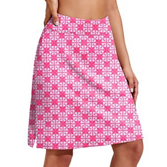 PINSPARK Womens 20 Inch Knee Length Stretch Athletic Golf Tennis Skorts with Pockets