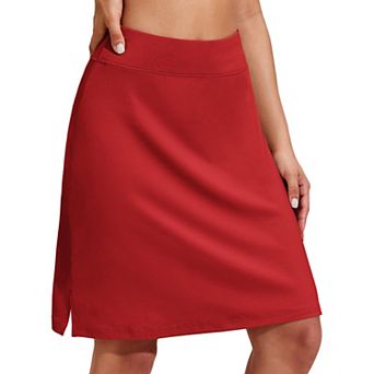 PINSPARK Womens 20 Inch Knee Length Stretch Athletic Golf Tennis Skorts with Pockets