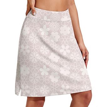 PINSPARK Womens 20 Inch Knee Length Stretch Athletic Golf Tennis Skorts with Pockets