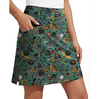 PINSPARK Womens 18 Inch Moisture Wicking Athletic Golf Tennis Skorts with Shorts