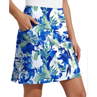 PINSPARK Womens 18 Inch Moisture Wicking Athletic Golf Tennis Skorts with Shorts