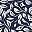 Navy Blue White Leaf