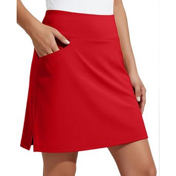 PINSPARK Womens 18 Inch Moisture Wicking Athletic Golf Tennis Skorts with Shorts