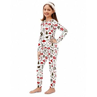 Arshiner Thermal Underwear For Kids Long Johns Girls Base Layer Top And Bottom Set