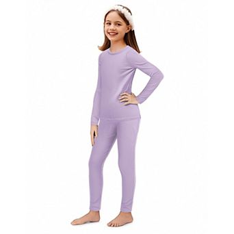 Arshiner Thermal Underwear For Kids Long Johns Girls Base Layer Top And Bottom Set