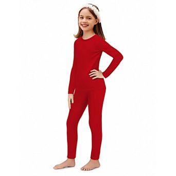 Arshiner Thermal Underwear For Kids Long Johns Girls Base Layer Top And Bottom Set