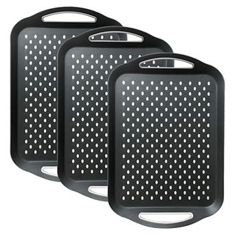 Non-Slip Tray with Handle, Dual Rubber Grip, Multipurpose for Dining, Reusable & Easy to Clean