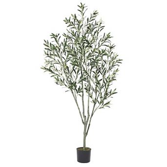 Artificial Olive Tree, Fake Olive Tree with Realistic Leaves, Faux Floor Plant for Home Decor