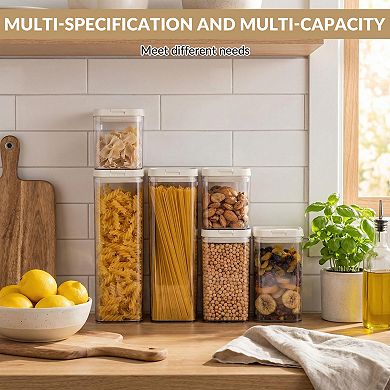 Airtight Food Storage Containers Set, BPA Free Kitchen Storage for Cereal, Stackable Containers