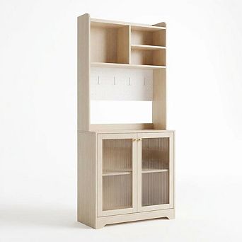 Kitchen Pantry Cabinet, Adjustable Shelves, Freestanding Buffet Sideboard for Dining or Living Room
