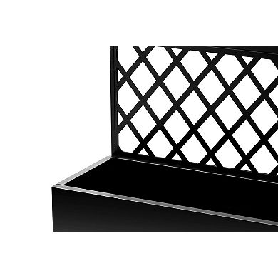Mobile Galvanized Steel Raised Garden Bed Kit with Trellis & Privacy Screen for Vegetables, Flowers