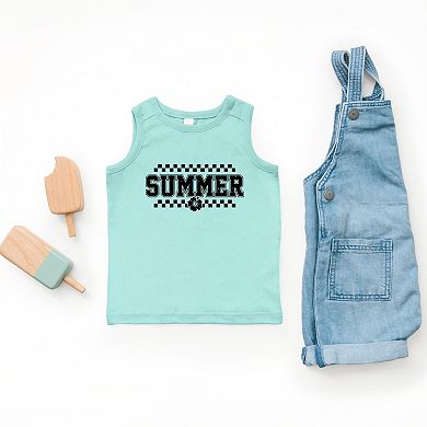Checkered Summer Varsity - Toddler Graphic Tank