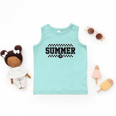 Checkered Summer Varsity - Toddler Graphic Tank