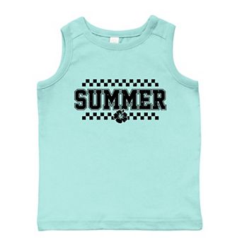 Checkered Summer Varsity - Toddler Graphic Tank