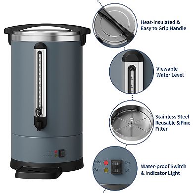 Coffee Urn, Commercial Coffee Maker, Quick Brew Hot Beverage Dispenser for Wedding, Catering