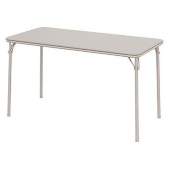 Portable Rectangle Folding Table, Scratch & Stain Resistant with Anti-Slip Feet, No Assembly