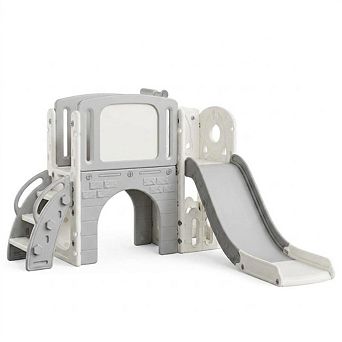 8 in 1 Toddler Slide for Toddlers 1-6, with Slide, Tunnel, Hoop for Indoor Outdoor Playset