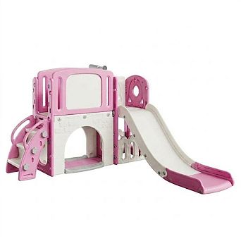 8 in 1 Toddler Slide for Toddlers 1-6, with Slide, Tunnel, Hoop for Indoor Outdoor Playset