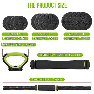 Adjustable Dumbbell Set, Fitness Exercise Equipment for Home Gym