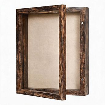 Shadow Box Frame 8.5x11 with Linen Back - Sturdy Memory Display Case of Flower, Pictures, Medals