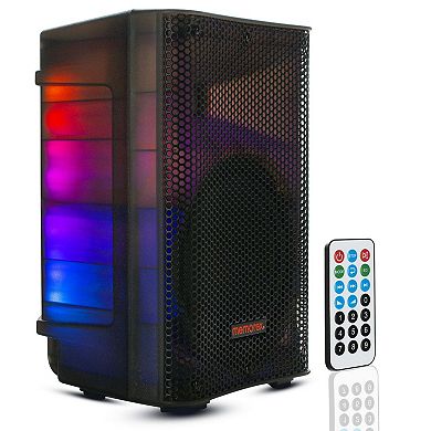 Memorex MX-PS801 Pro 8” Bluetooth Party Speaker with LED Flame Lighting