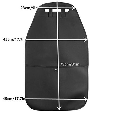 2 Pack Kick Mat Car Seat Protector Waterproof Easy Clean PU Leather Travel Organizer