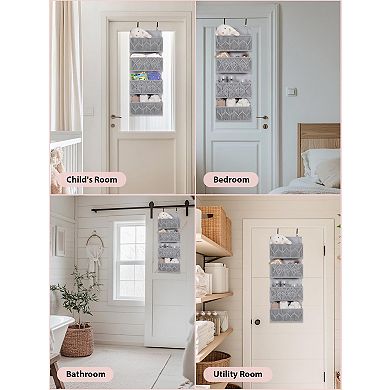 Macrame Over The Door Organizer 4 Pockets Boho Decor Storage For Bathroom Bedroom