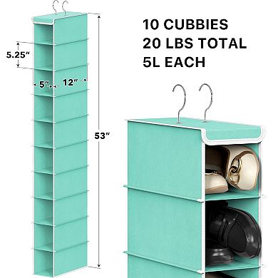 10 Shelves Hanging Organizer Closet Storage