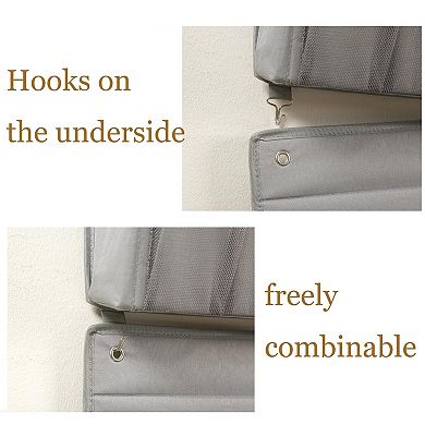 Double Layer Hanging Organizer 7 Pockets Space Saving Storage for Dorm Bathroom Kitchen