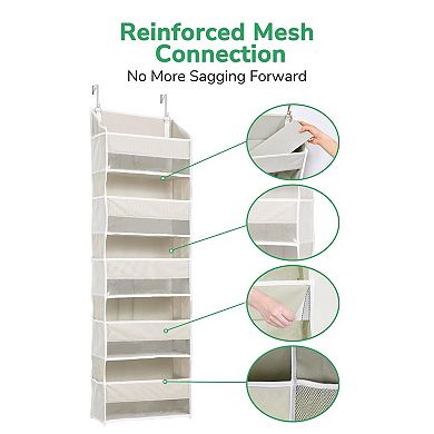 Over The Door Organizer Extra Large Hanging Storage 10 Mesh Pockets 100 Lbs Capacity Heavy
