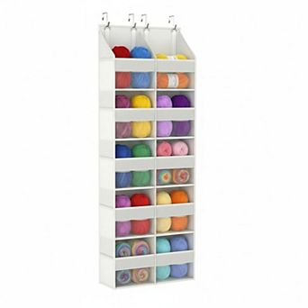 5 tier Over The Door Hanging Yarn Storage Organizer Large Capacity For Knitting Crochet