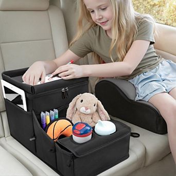 Car Backseat Organizer Cooler Warmer Convertible Tray Cup Holders Storage