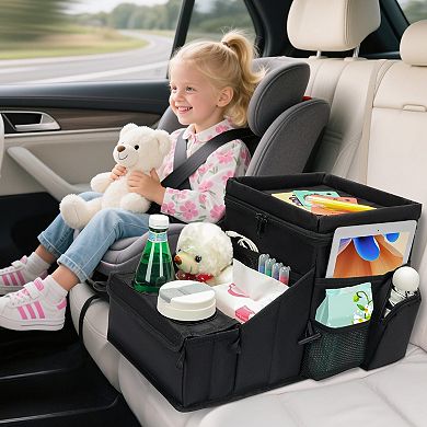 Car Backseat Organizer Cooler Warmer Convertible Tray Cup Holders Storage