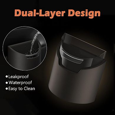 Leakproof Car Trash Can Waterproof Removable Liner Dual Layer Compact Multipurpose