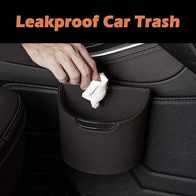 Leakproof Car Trash Can Waterproof Removable Liner Dual Layer Compact Multipurpose