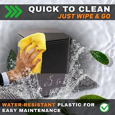Car Trash Can 2L Compact Leakproof Stability Wings Anti Slip Base Multi Location Durable Plastic